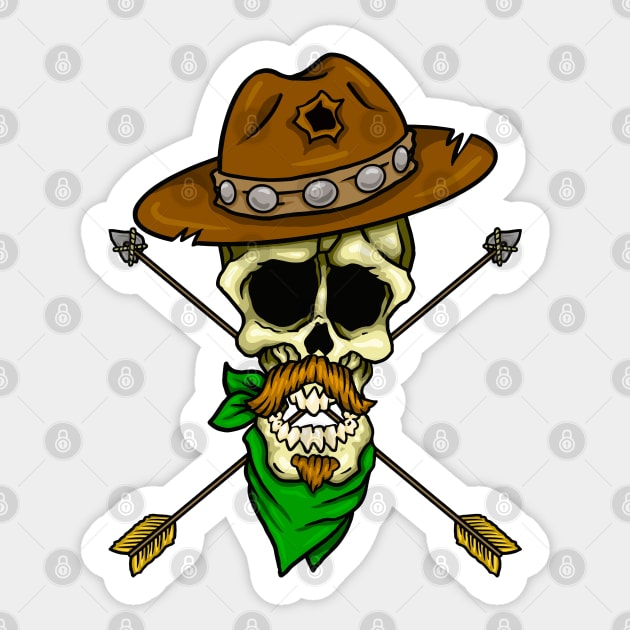 Explorer Skull Sticker by Laughin' Bones